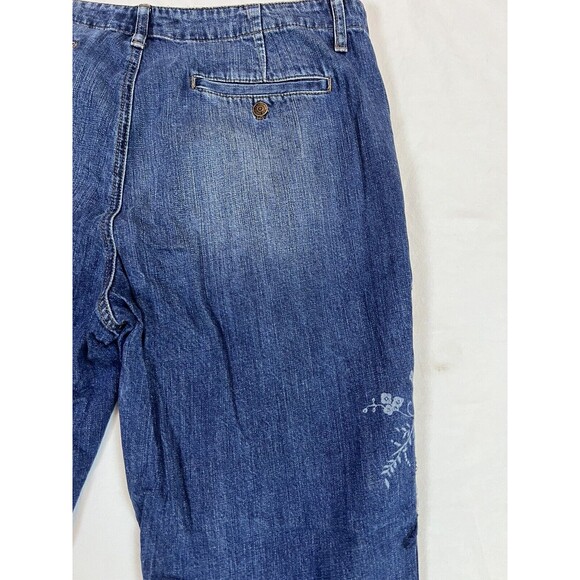 Lauren Jeans Co Embroidered Jean Straight Leg LRL | Dark‎ Wash | Size 16 - Picture 12 of 16